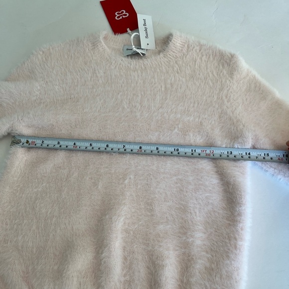 Sunday Best Kitten Crewneck Pale Pink Strawberry Puff Size XS Cozy Soft Luxe. - Picture 11 of 13